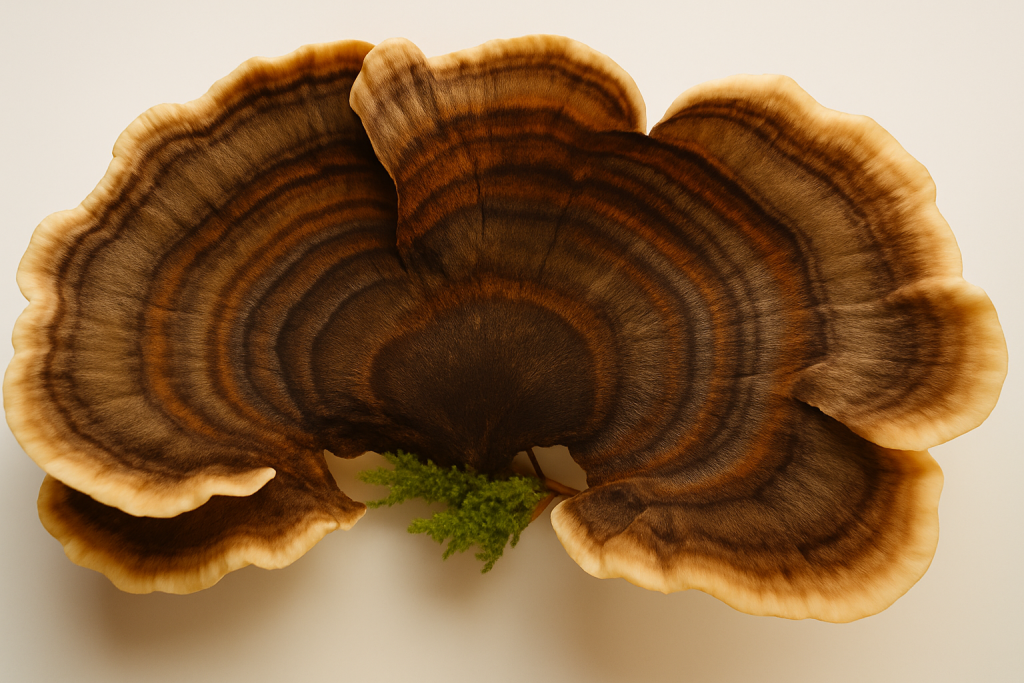 Turkey Tail mushroom capsules from Hawthorn Hill Estate, County Down — full-spectrum fruiting body.